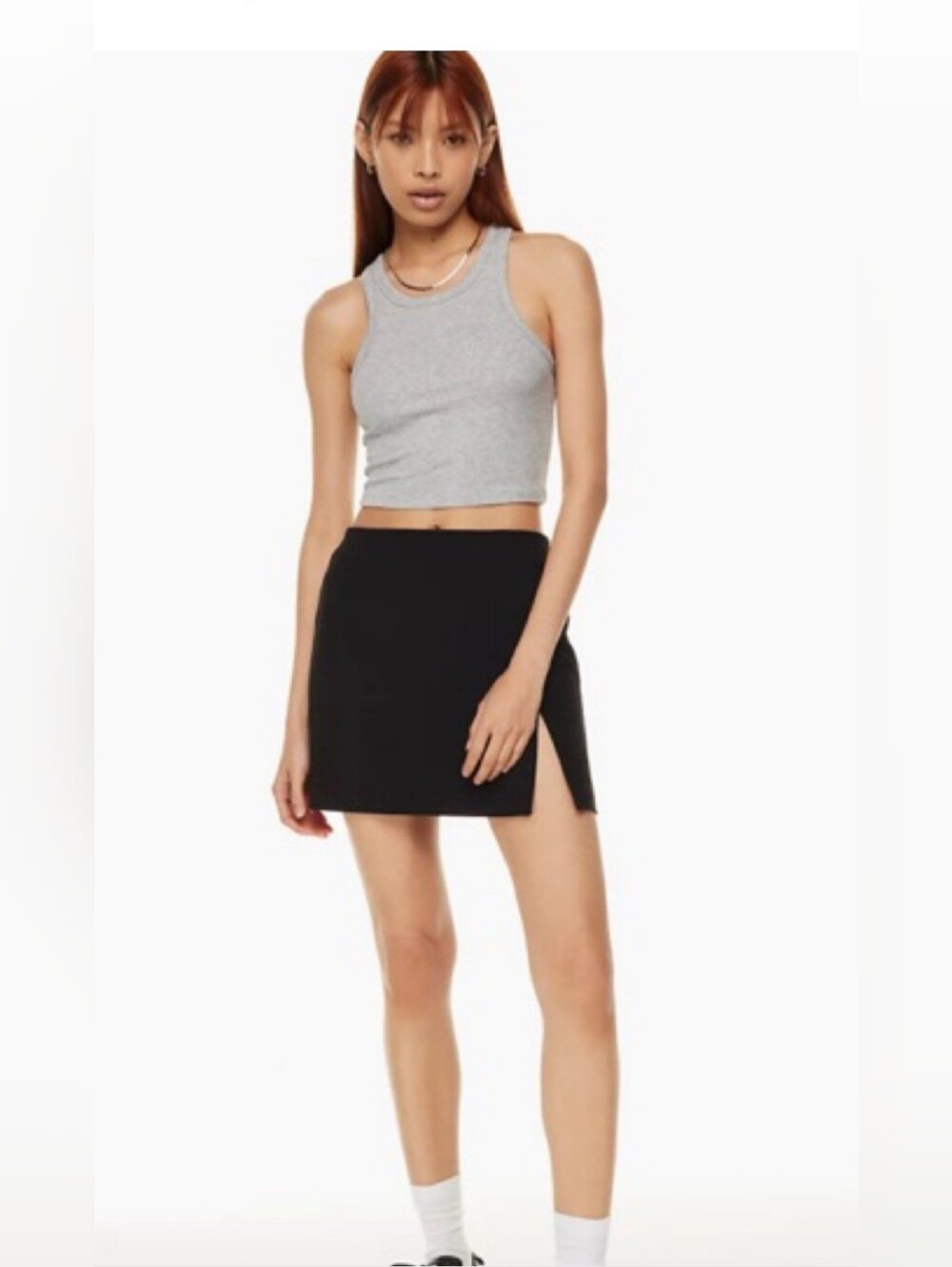 Sunday Best Black Mini Skirt with Side Slit